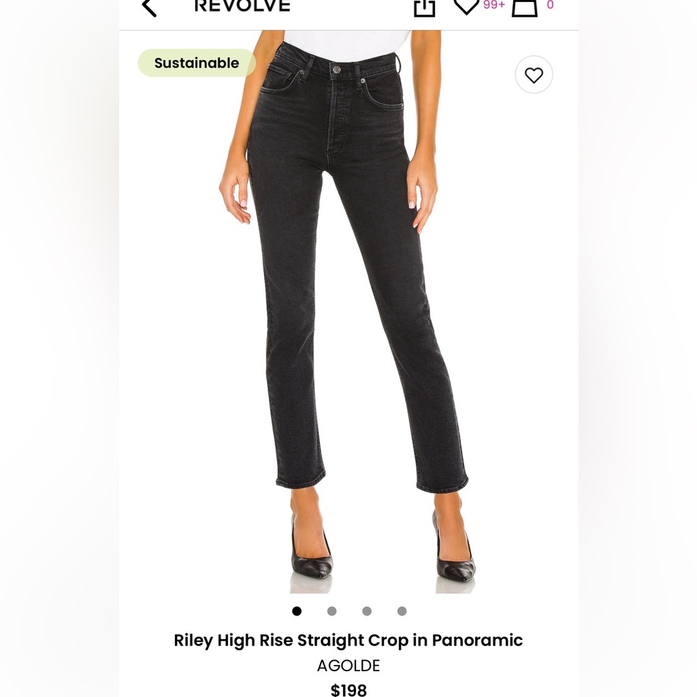 Agolde Riley Jeans Black 25